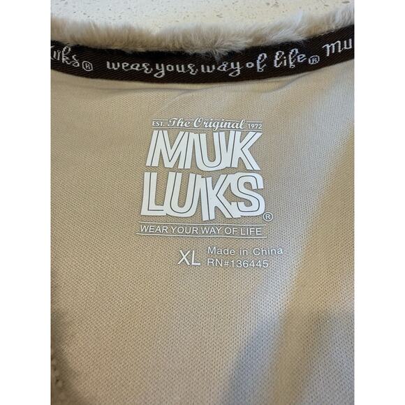 Muk Luks Vest Faux Fur Size XL‎ Beige With Tags - Picture 4 of 10